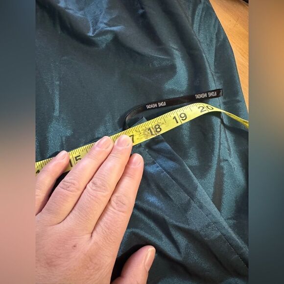 Tadashi SHoji Taffeta A-Line Lake iridescent Long Skirt Style # 5B528L Size 16 - Picture 7 of 7